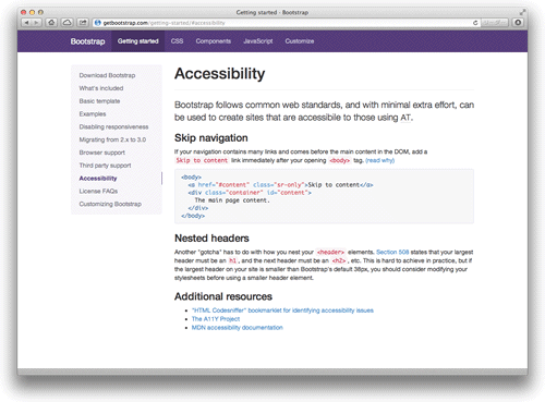Getting started · Bootstrap